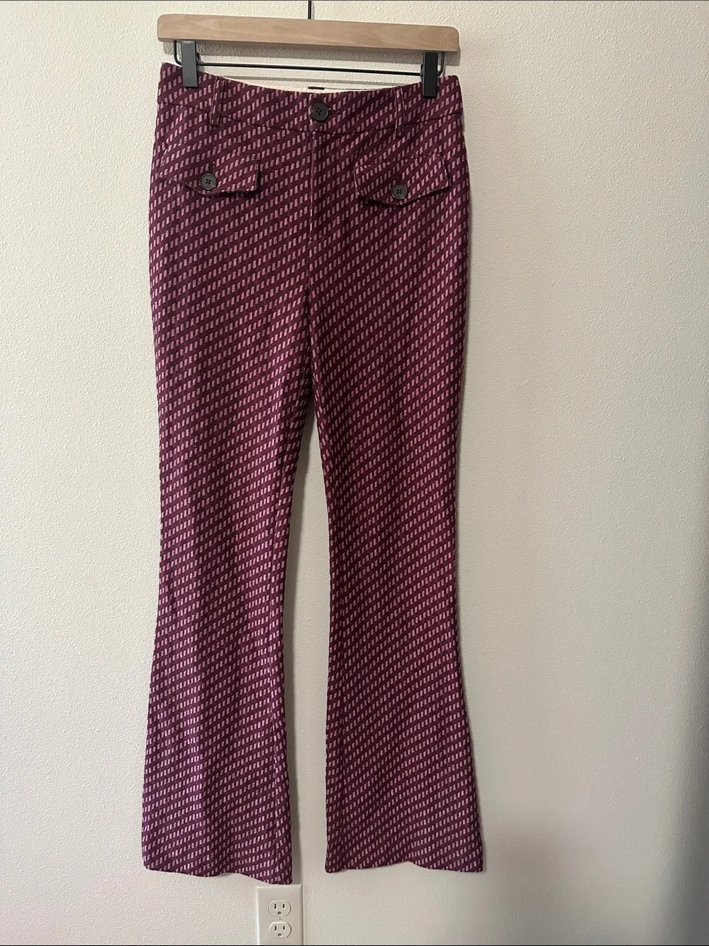 Anthropologie The Essential Slim Flared Pants size US 2